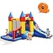 GOPLUS Château Gonflable, Toboggan Gonflable avec Zone de Saut et Balles Océaniques pour 4 Enfants de 3 à 10 Ans,Parc Gonflable Aire de Jeux Gonflable Jusqu'à 135KG,330 x 300 x 210cm(avec Souffleur)