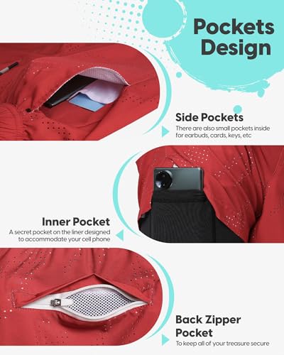 Image of maamgic Mens Running Shorts with Compression Liner 5 inch Quick Dry Workout Shorts Anti-Chafe Gym Shorts 2 in 1 Athletic Shorts