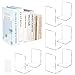 10PCS Klarer Buchstützen, Buchhalter Regal, Book Holder, Acryl Buchhalter Regal, Transparent, Bookends, Buchstützen mit Rutschfesten Pads, für Schule, Büro, Zuhause, Bibliothek, 18 x 12 x 12cm
