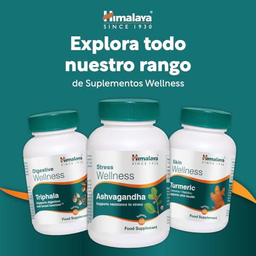 Miniatura 6 de Himalaya Stress Wellness Extracto de Raíz de Ashwagandha 500mg, 60 Tabletas (30 Días) – Complemento Alimenticio Adaptógeno para Estrés, Energía y Relajación – Fórmula Herbal Ayurvédica Vegana