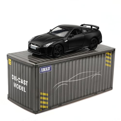 Modelo Nissan GTR a escala 1:36 Negro miniatura 6