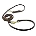MoonyLI Multi-Functional Dog Leash, 2.5M Dog Leather Leash,Heavy Duty Durable to Last Long,Suitable for Running, Walking, Hiking, Training (Brown)