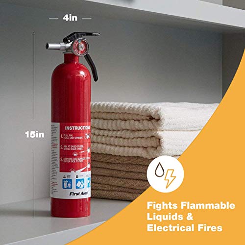image for First Alert Fire Extinguisher for Home, Standard Rechargeable Complian