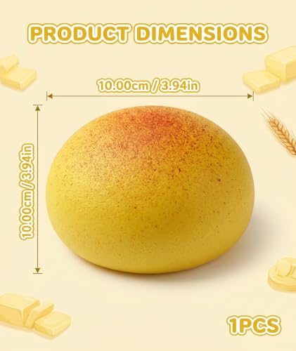 Image of Bread Squishy, Squishy Toy, Taba Squishy-Super Soft Thick Toast Slow Rising Squeeze(Pink) (Pink) (Yellow)
