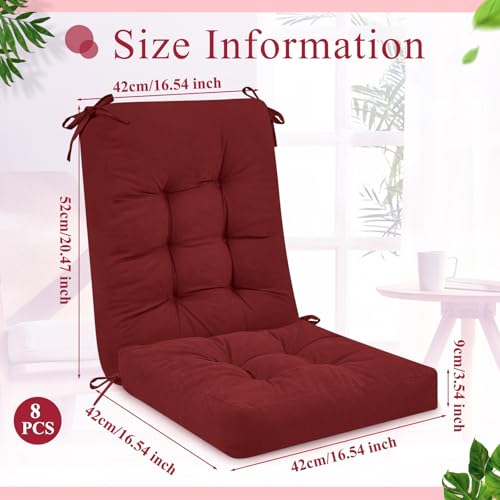 Image of Juexica Ruby Red 17 x 17 Inch 4 Sets Outdoor Patio Chair Cushion