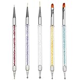 ❤Paketinhalt: 5-teilige nail dotting pen mit 5 verschiedenen Größen, ideal zum Zeichnen verschiedener Muster auf Nagelspitzen, auch perfekt zum Punktieren von Nagelpulver und Flocken mit diesem Nagellinerstift.