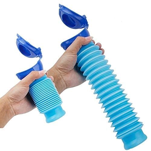 Bindex 750ml Capacity, Durable Portable Camping Shrinkable Mobile Pocket Toilet, Unisex for Everybody, Leak-Proof Portable Family Unisex Mini Toilet Urinal Bucket for Travel and Kid Pott - Blue-image-13