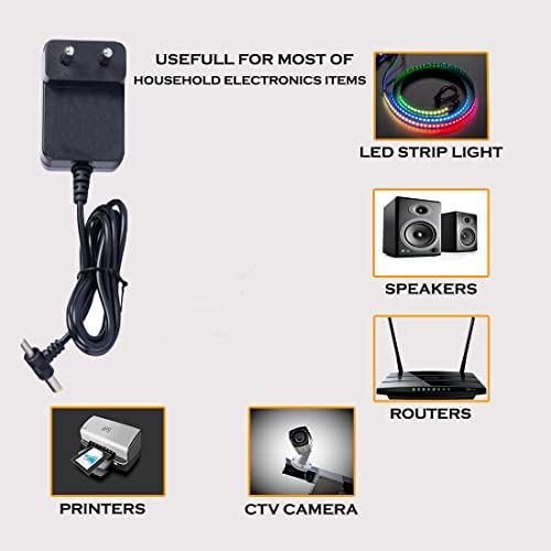 Image of D25 12 Volt 1Amp Power Adapter For D-Link Dls-2750U Wifi Modem Router, Black