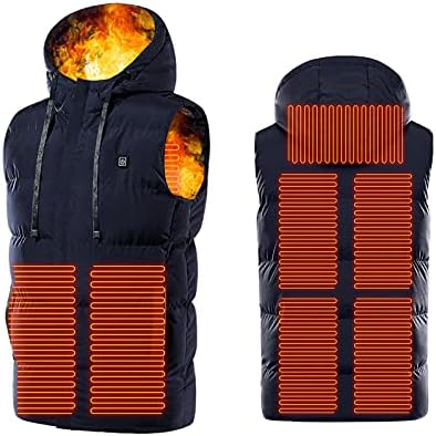 VPQILH Thermal Gilet Heated Jacket Clearance Heating Vest Plus Size Men Windproof & Waterproof Winter Dual Control 2 Heating Vest Constant Temperature Intelligent Electric Warmer Clothes Outdoor