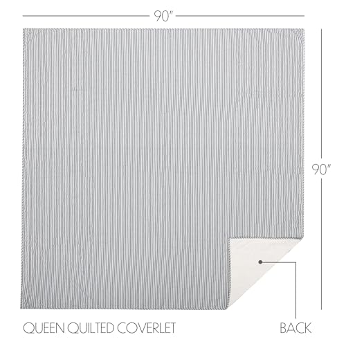 VHC-Brands-Sawyer-Mill-Ticking-Stripe-Coverlet-Collection-Coordinating-Bedding-Home-Decor-in-Asstd-Sizes-Colors VHC Brands Sawyer Mill Ticking Stripe Coverlet Collection Coordinating Bedding Home Decor in Asstd Sizes Colors