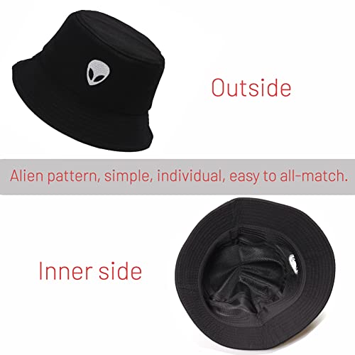 Image of Cotton Bucket Hat for Women Men Summer Travel Sun Beach Bucket Cap, Unisex Outdoor Fisherman Hat