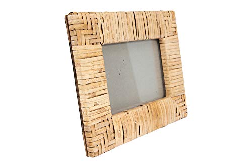 Creative Co-Op Handwoven Rattan Photo Frame (Holds 4" X 6" Photo) Brown #TOP3