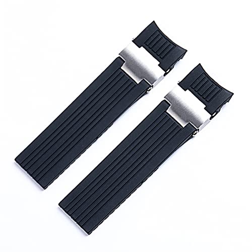 Bracelet montre silicone 22mm caoutchouc plongeur marine boucle