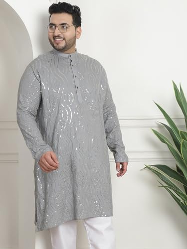 Image of SOJANYA(Since 1958 Cotton Regular Fit Plus Size Ethnic Long Kurta for Navratri & Indian Festivals