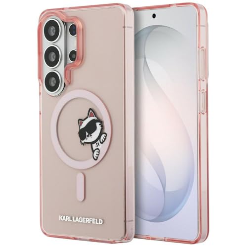 CG MOBILE Karl Lagerfeld IML Guck-Guck Choupette Compatible avec MagSafe Coque pour Samsung Galaxy S26 Ultra (Rose)