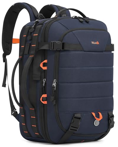 Tolaccea Carry on Travel Backpack, TSA Friendly Flight Approved Laptop Backpack Duffle Bag for Men Women with Dual Lapto - Detailed View