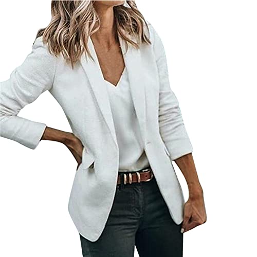 Mosstars Longblazer Gemütlich Jacke Für Damen Langarm Anzug Slim Fit...