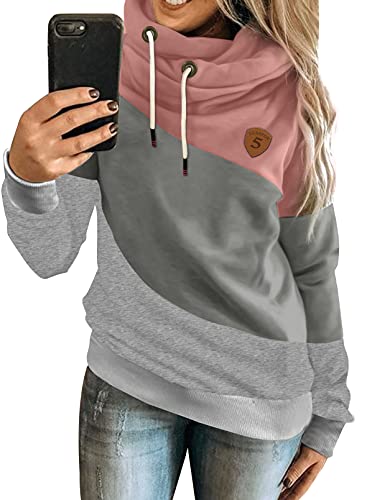 Aleumdr Kapuzenpullover Damen Sweatshirt Hoodie Damen Rollkragen Sweatshirt...