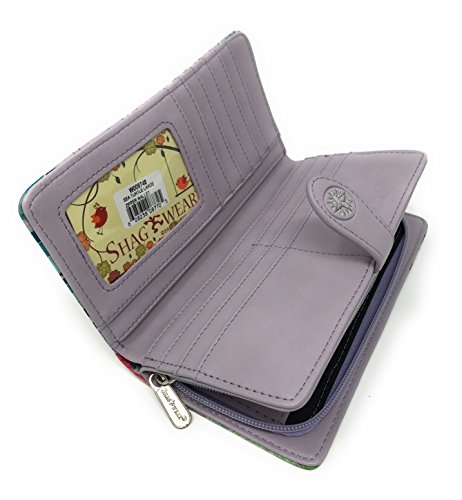 Shag Wear Sea Turtle Large Animal Wallet for Women and Teen Girls Vegan Faux Leather 7" Light Purple4