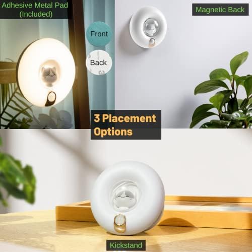 Searon Rechargeable Motion Sensor Night Light Kids, Under Cupboard Lights, Dimmable Cabinet Lights for Stairs Wardrobe Closet Bedroom Hallway Drawer Shed Toilet Garage (Measure Φ93 x T31)