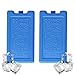 Pack de 2 Acumulador Frio 500 ml, Placas Hielo Nevera Portatil, Acumulador de Frio para Nevera Portatil 21x10x5.5 cm
