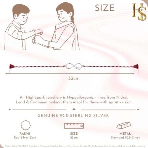 Image of HighSpark 925 Silver Rakhi for Bhai | Stylish Cool Bro Rakhi for Boys & Men | Lovely Gift