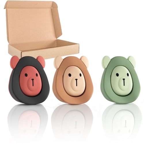 Lxoraziy 3 Pack Door Stopper, Self-Adhesive Door Stopper, Wall Protector Door Stop with Glues, Wall and Floor Door Stop for Wall, Fridge, Cabinets