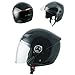 Casco Jet Visiera Lunga Scooter Moto Quad Omologato ECE 22 05 Nero M
