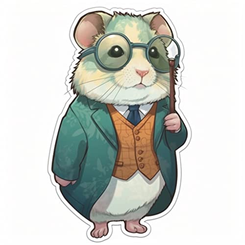 Image of Yoonek Graphics Hamster Vinyl Decal Sticker for Car, Laptop, Tumbler, More. #005487