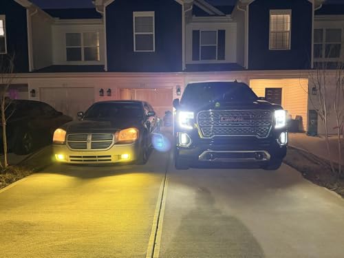 Image of SEALIGHT H16 H11 H8 LED Fog Light Bulb Yellow, 17000 Lumens 800% Brighter, Enhanced Visibility in Fog Rain and Snow, Amber Yellow H11 LED Fog Lights, RV Clearance Light Marker Light, 1:1 Plug and Play