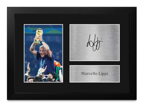 Foto enmarcada de Marcello Lippi, el regalo ideal para aficionados del fútbol italiano en A4