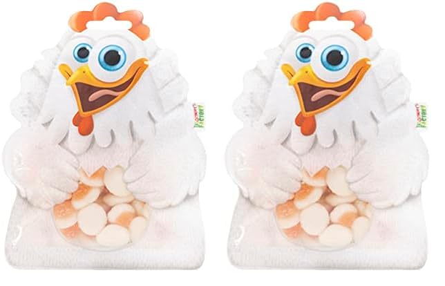 Gommy´s Factory Gallina, Gominola, mini huevos azucar 80g (Paquete de 2)