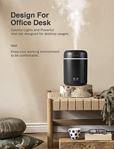 Luftbefeuchter LtYioe Persönlicher Desktop Mini Luftbefeuchter mit Bunter Cooler Nachtlichtfunktion, Automatische… – Bild 3