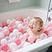 GOGOSO Ball Pit Balls for Toddler, Baby Plastic Playballs Kids Soft Pastel Pelotas Non-Toxic BPA-Free 2pink+White+Clear 100 Balls