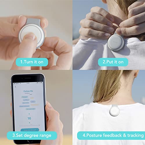 Mini Posture Trainer for Women Men, APP Control Posture Corrector Smart Posture Reminder with Step Counter and Real Time Bio Feedback1 - Image 5