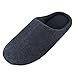 Knixmax Pantoufles Hommes Femmes Chaussons en Mousse à Mémoire Chausson Hiver Accueil Slippers Mixte Adulte A Noir 42-43EU