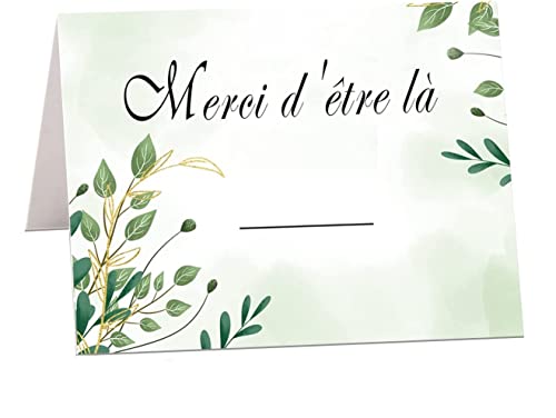 MKISHINE 50 Marque place mariage,Carte portes noms pour communion,baptême, fiançailles,fête d'anniversaire,cartons de Table pour notifier les noms