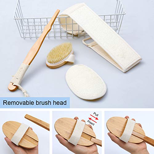 ZITFRI - 3 spazzole da bagno per la schiena e la