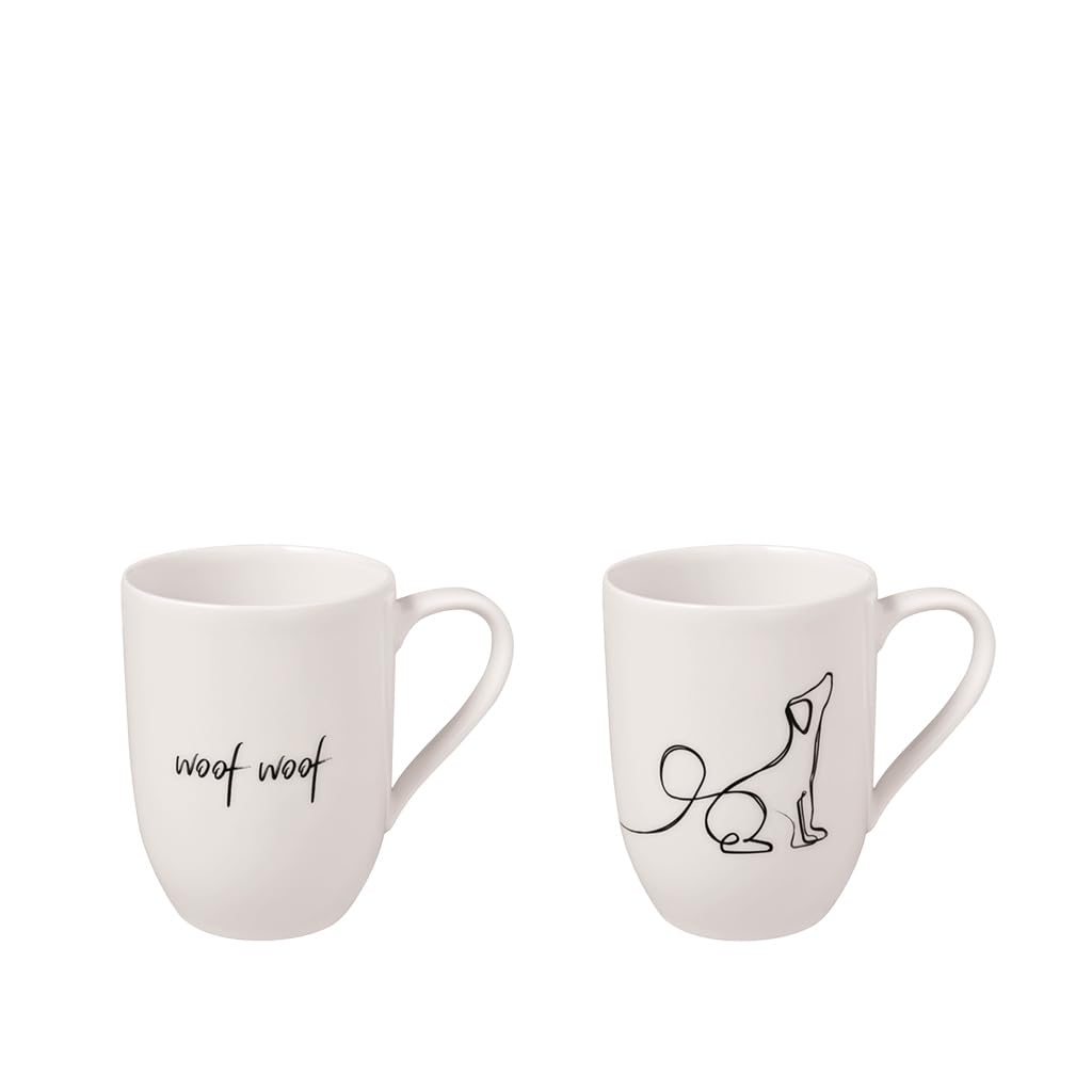 Villeroy & Boch – Statement zestaw kubków Dog 2-cz., 280 ml, porcelana Premium, kolor biały