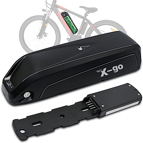 X-go Hailong 1 E-Bike Akku 36V 13Ah, 4Pin Ebike akku für 500W-50W Für Fahrrad Motor, Fahrrad Motor Kit mit 42V Ladegerät 4Pin Grundplatte Sicherheitsschloss