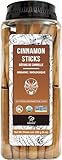 Soeos Organic Cinnamon Sticks, 8 oz (226g), 3.5' Length, 100% Raw, Non-GMO, Kosher Certified, Whole Cinnamon Sticks Seasoning Spice for Coffee, Baking, Cooking and Beverages