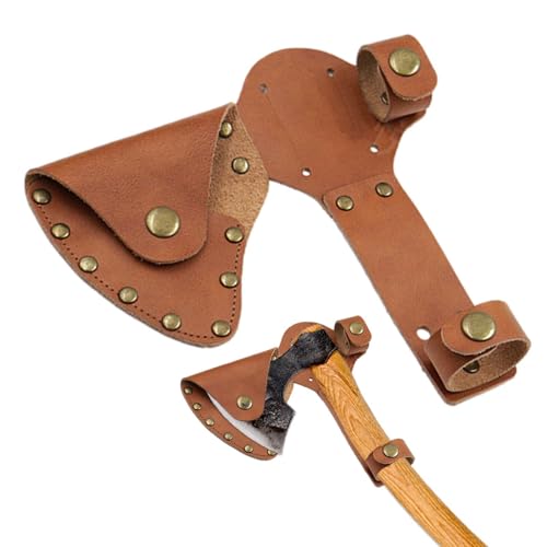 Varela de Hacha - Cubierta de Hacha de Cuero de Pesada para Uso al Aire Libre | Protector de Cabeza de AX AX AX Fit Secure, Tomahawk Vaina para, Caza, Senderismo, bushcraft, supervivenci