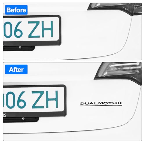 Image of Tesla Emblem Model Y Tesla Dual Motor Black Emblem Cover for Model Y Model 3 Model X Accessories 2025 2024 2023 2022-2012 Tesla Decal Stickers Performance Logo Matte Black