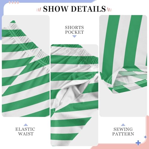 ZZKKO Green Diagonal Stripes Boys Pants for Kids Jogger Pants with Pockets S-XL4