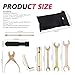 wedfish 8PCS Motorcycle Tool Kit with Storage Bag,Multi-Tools Motorcycle Tools Kit Set Includes Wrench,Screwdriver,Pliers,Spark Plug Socket,Professional Dirt Bike Tool Kits Set
