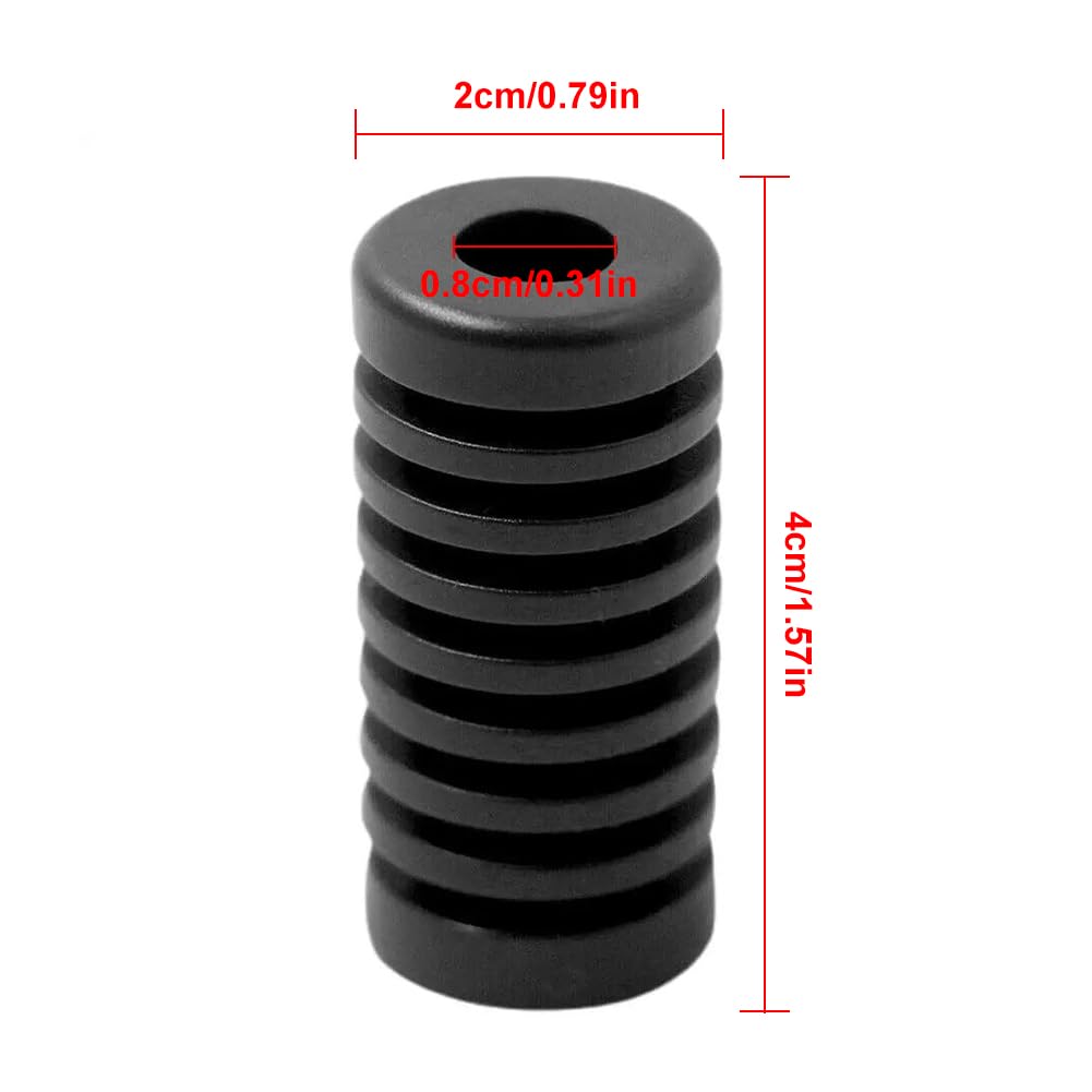 Protection Caoutchouc Pour Levier De Vitesse Moto - 2 Pièces Noires Universelles | Dimensions : 63mm Et 40mm, Trous De 10mm Et 8mm - 4