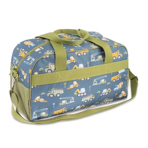 Sac de sport enfants grand compartiment et imprimé construction