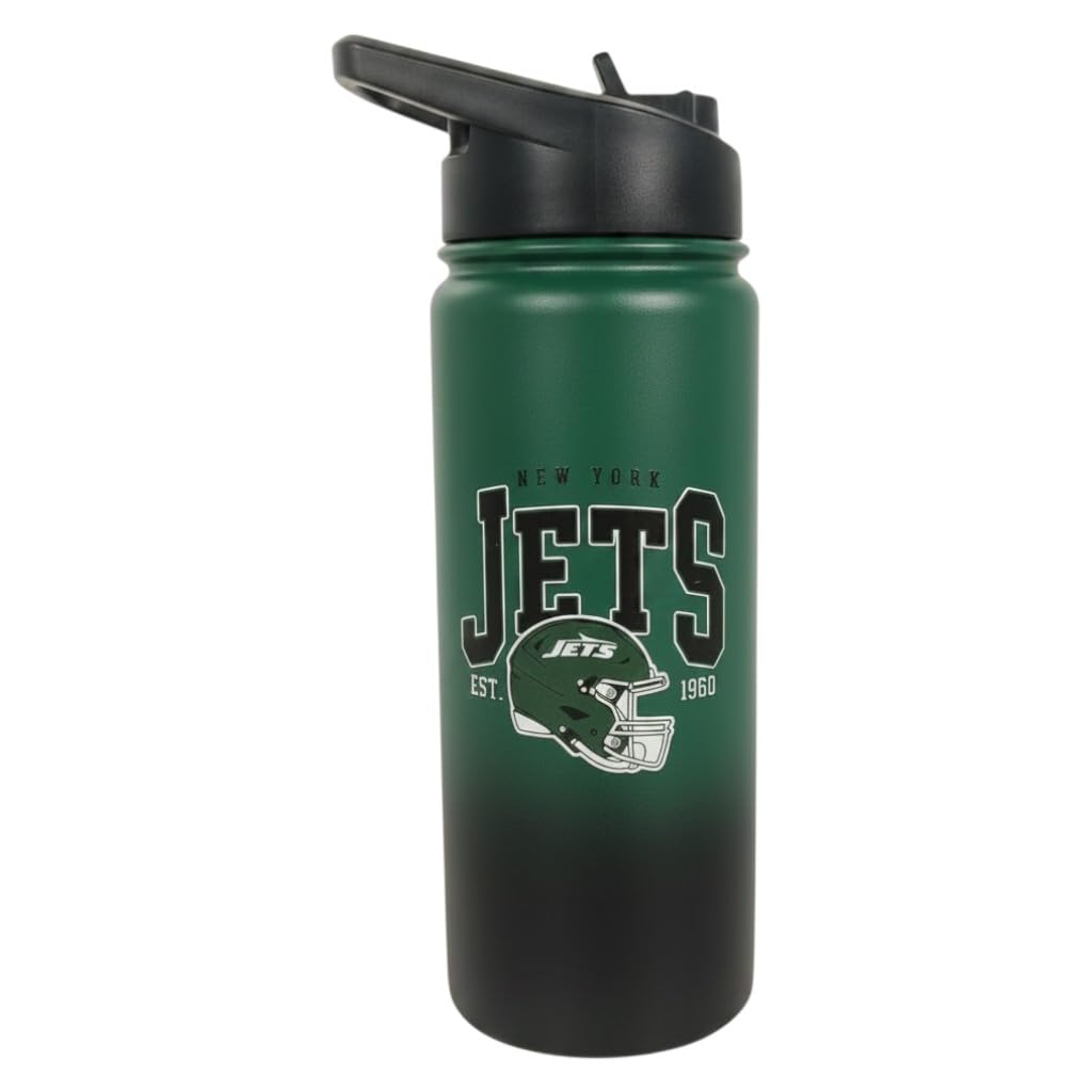 Proformance Home NFL New York Jets ProFlip Vintage Arch 20oz Stainless Steel Water Bottle โ image 1