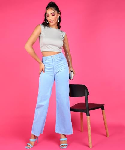 Image of POPWINGS Casual Self-Design Round-Neck Sleeveless Crop Top for Women || Summer Wear Crop Tops for Women || Stylish Western Regular Wear Women Crop Tops