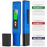 2025 All-New pH Meter for Water - High Accuracy Digital pH Tester (0.01 Precision) with UL Certification and 3 pH Calibration Powders - Ideal for Home Water, Hydroponics, Aquariums, Pools, and More